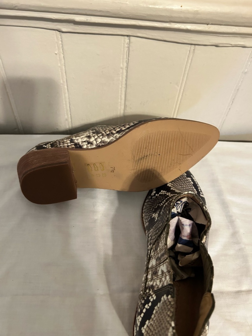 NWOT Maxwell Sonia Low Chelsea Boots-Snake Embossed Leather/7.5 - Picture 5 of 5